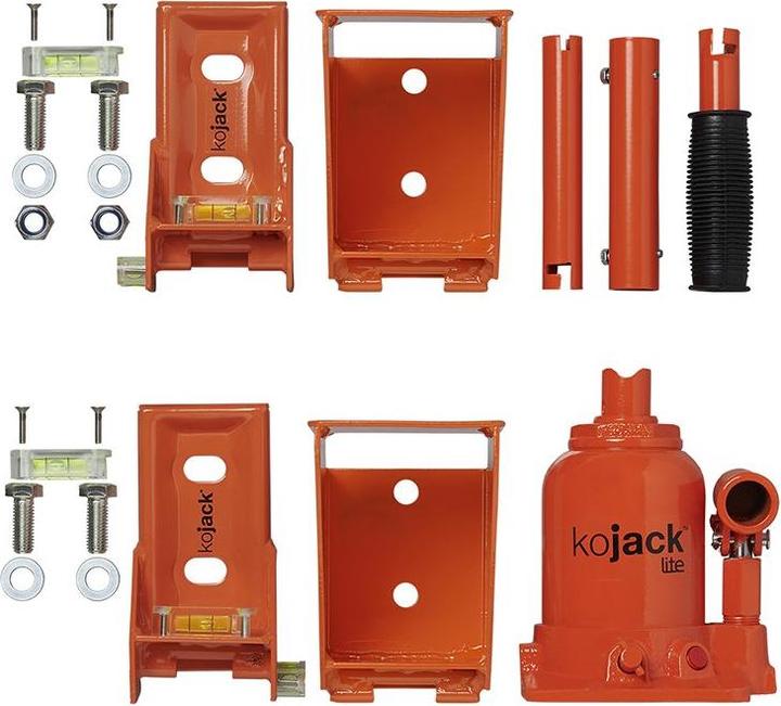 Immagine prodotto ProPlus Cric idraulico KoJack per caravan con livella a bolla d'aria per doppio asse
