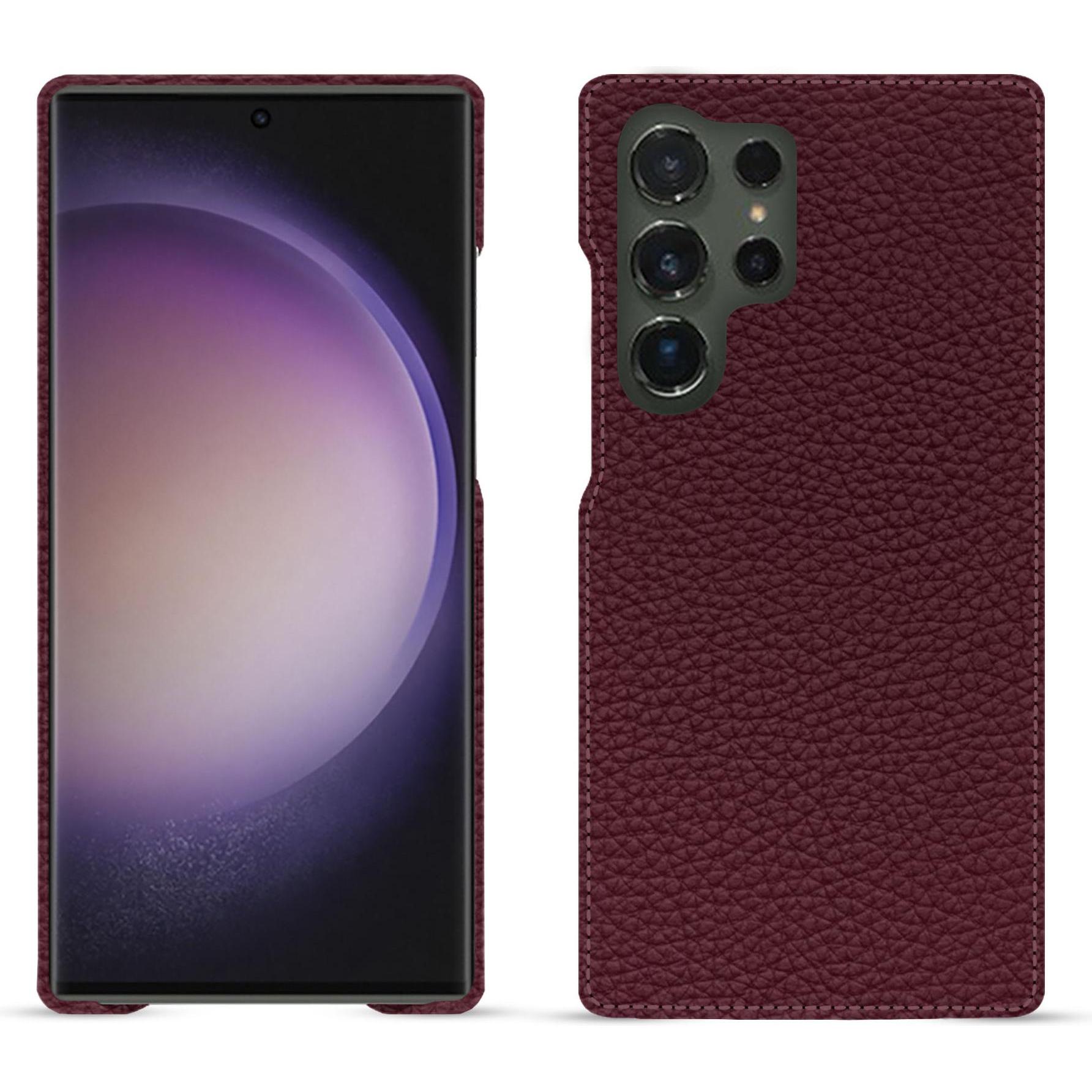 Noreve Lederschutzhülle (Samsung Galaxy S24 Ultra), Smartphone Hülle, Violett