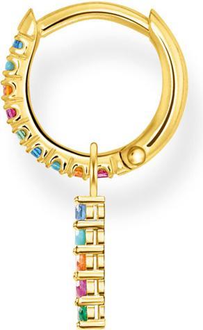 Image du produit Thomas Sabo Créole simple avec pierres multicolores et pendentif en or (Or jaune 750 plaqué or, Argent sterling 925)