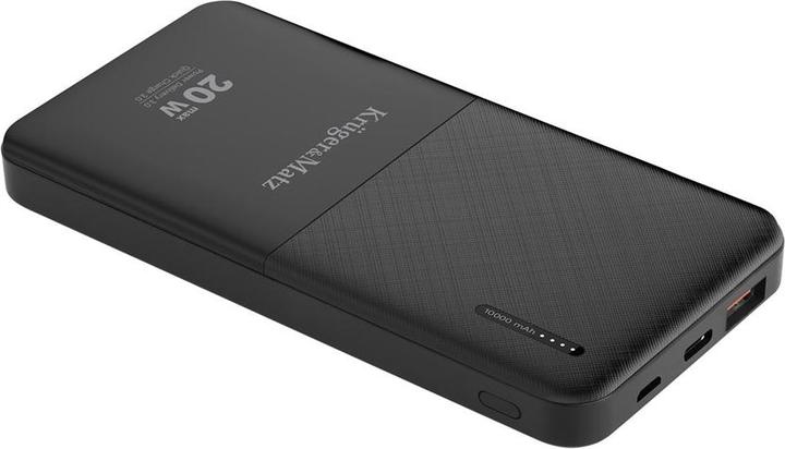 Krüger&Matz Power Bank Kruger & Matz 10000 mAh Li-pol su QC ir PD funkcijomis (10000 mAh, 20 W)