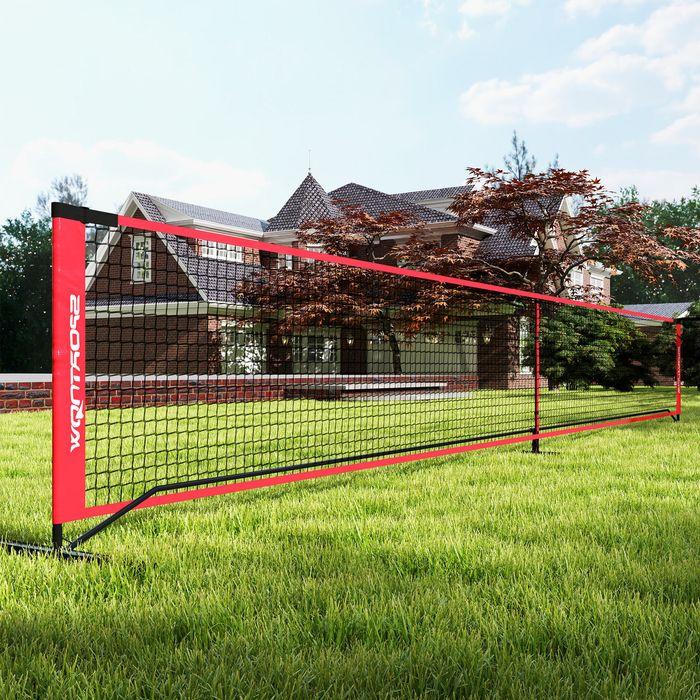 Actual product image Swisshandel24 Pickleball-Netz tragbares Set 6,7 m Pickleball-System mit Ballsammler, Bälle