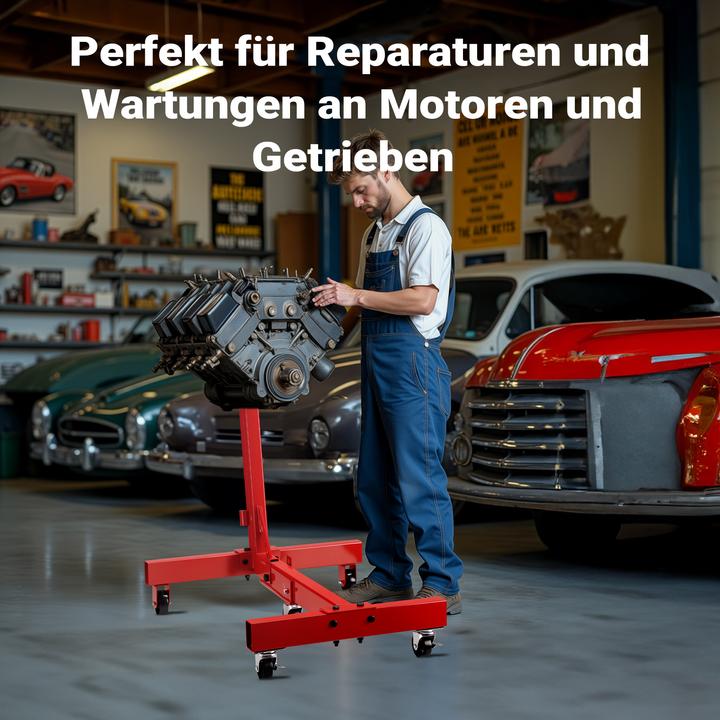 Image du produit Wiltec Motorständer bis 680kg Motorheber Lenkrollen Getriebeheber Motorhalterung