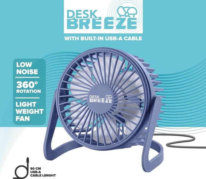 Immagine prodotto Tech Air Desk Breeze Ventilatore portatile con cavo usb integrato