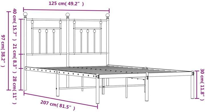Produktbild vidaXL Bettgestell (120 x 200 cm)