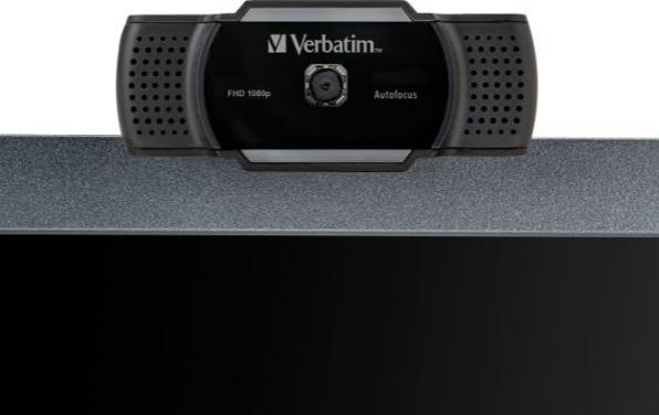 Produktbild Verbatim Webcam mit Mikrofon AWC-01 1080p Autofokus (3.60 Mpx)
