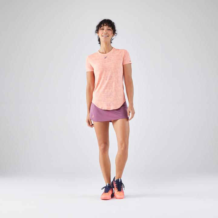 Produktbild Kuikma Women’s Short-Sleeved Breathable Technical Padel T-Shirt - Coral Orange (S)