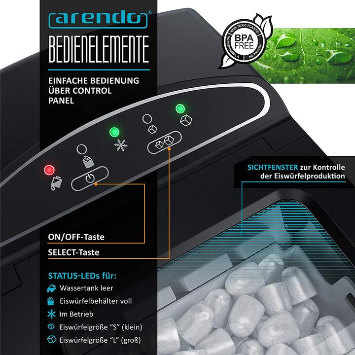 Actual product image Arendo Ice Cube Maker 1.8L, Red