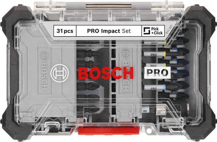 Actual product image Bosch Professional Zubehör PRO Impact screwdriver bit set, 31 pcs. (Cross Phillips PH, Cross Pozidriv PZ, Hexagon socket TX)