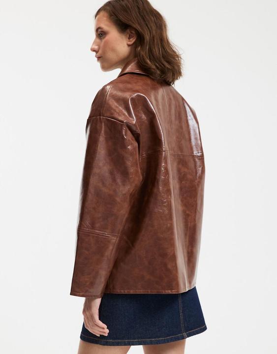 Immagine prodotto La Redoute Collections Mittellange Jacke aus Lackimitat mit Knöpfen (XL)