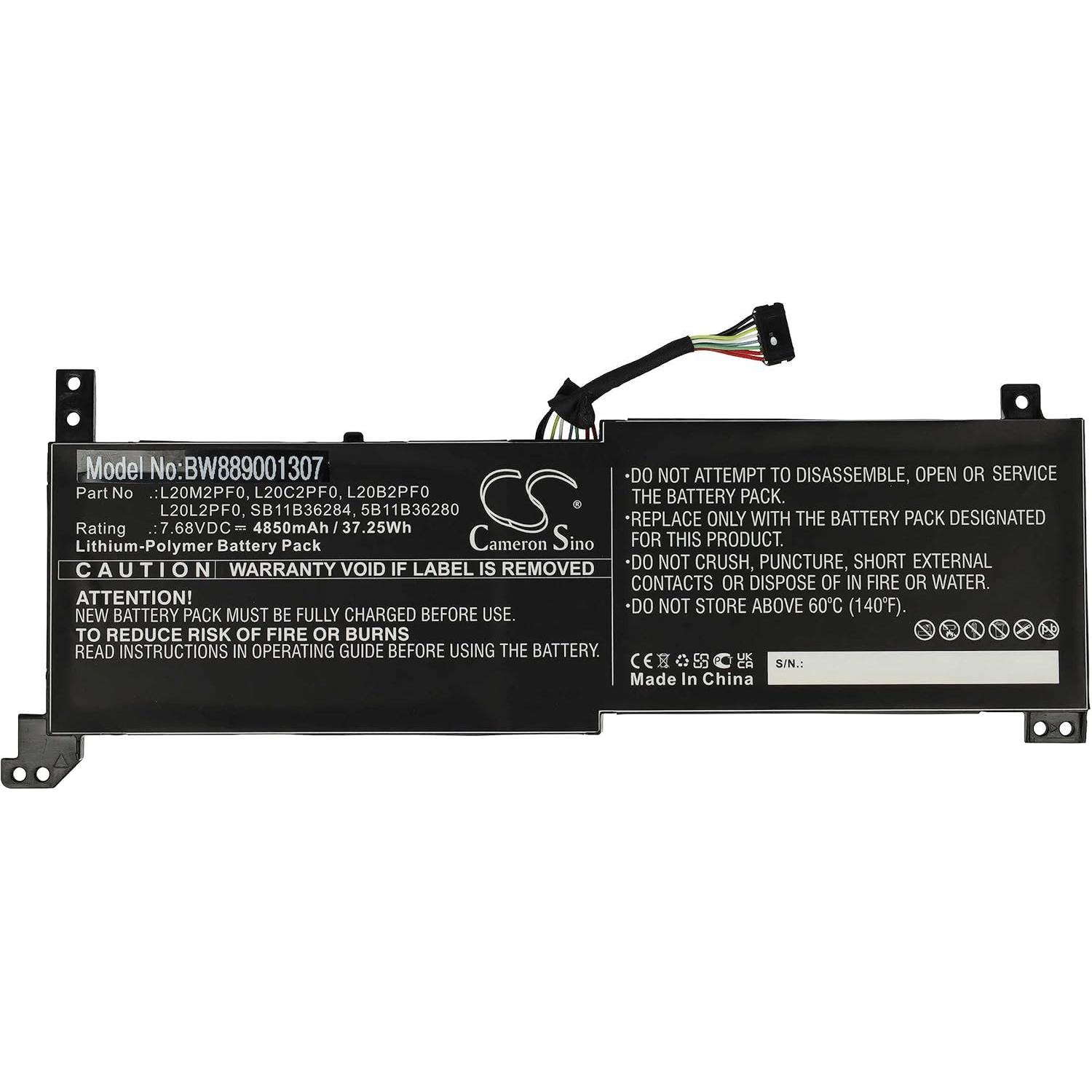 Lenovo FRU S360 BYD L20B2PF0 (2 Zellen, 4950 mAh), Notebook Akku