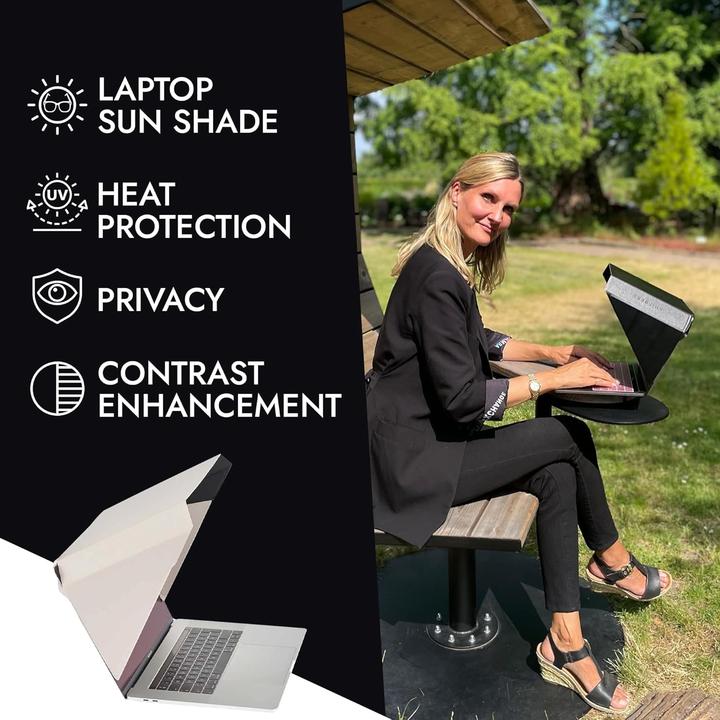 Immagine prodotto Philbert Design Philbert - Parasole e Cappuccio Privacy Universale 12-14" Ultra Slim, Bianco (12, 13)