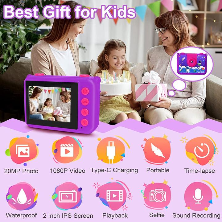 Actual product image Gktz Underwater Camera, Dark Purple