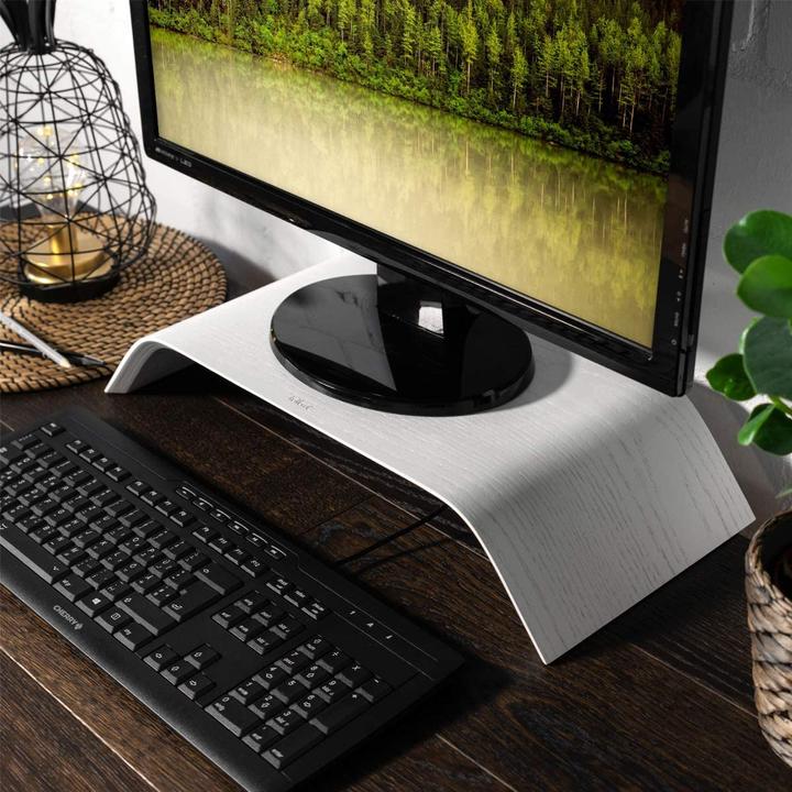 Image du produit Kalibri Support d'écran en bois, chêne-blanc