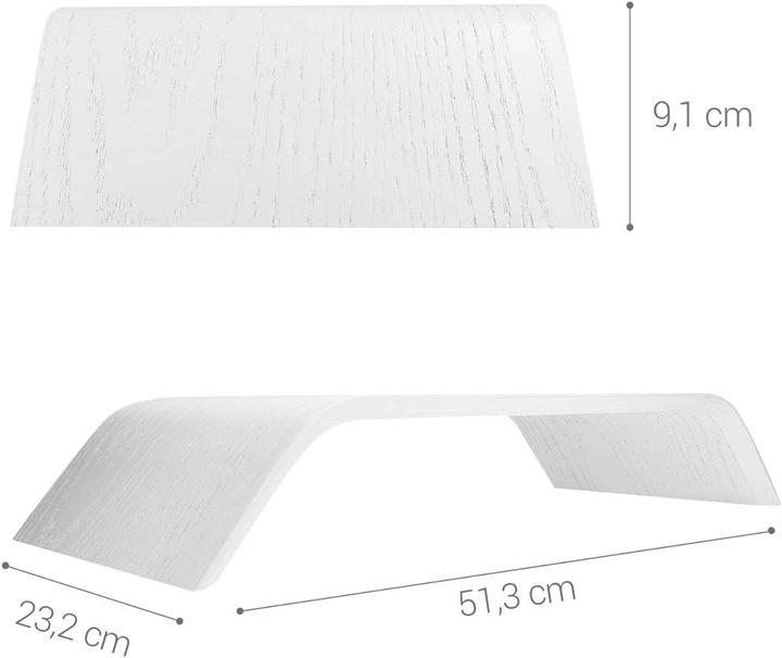 Image du produit Kalibri Support d'écran en bois, chêne-blanc