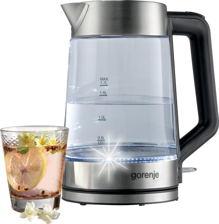 Actual product image Gorenje K17GED Kettle, Electric, Capacity 1.7 L, Power 2200 W, Stainless Steel (1.70 l)