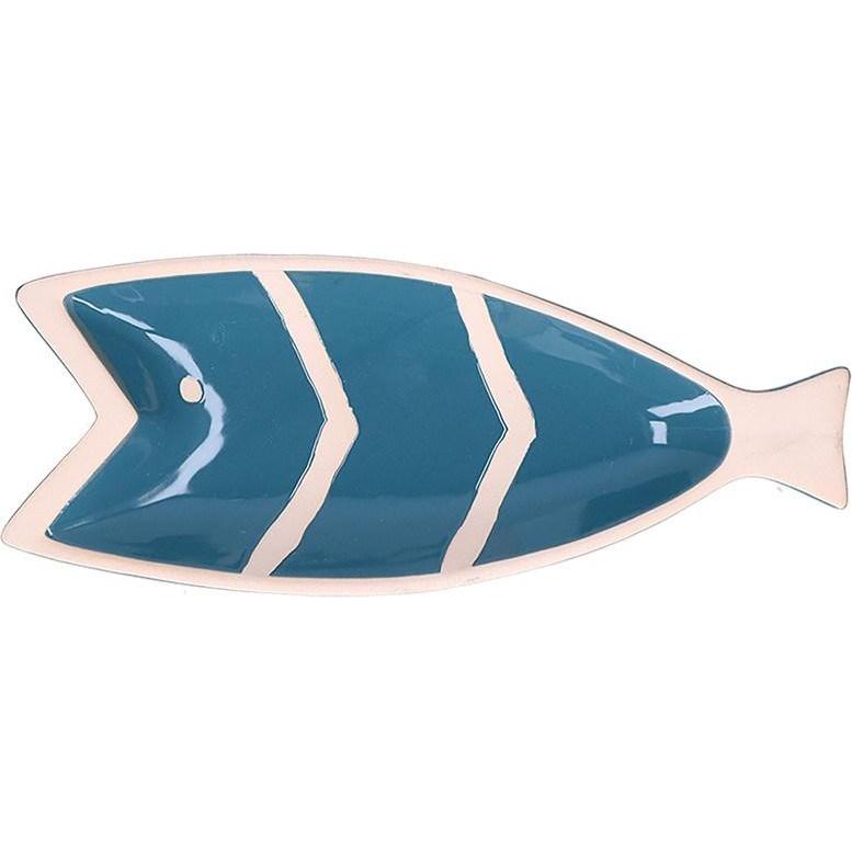 Rituali Domestici, Cornice, PELAGICOILLOGICO Fischteller Blau 30 5 x 12 5 x 3 cm