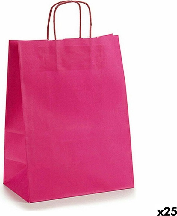 Actual product image Pincello Papiertaschen 24 x 12 x 40 cm Rosa (25 Stück) (Wrapping paper, 25 x)