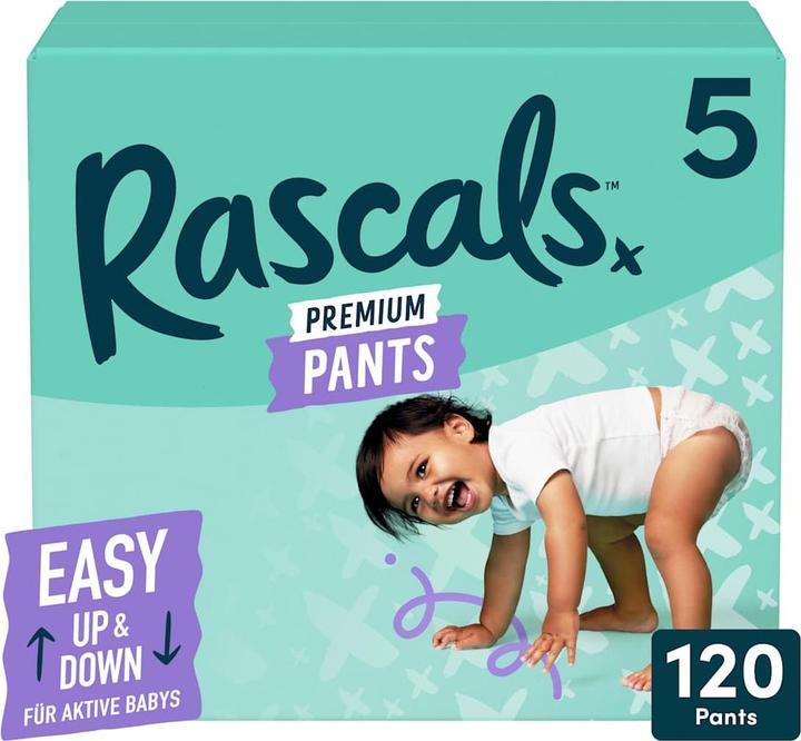 Rascals Baby Pants Premium Gr. 5 (13-18 kg) Monatsbox, 120 St (Gr. 5, Monatsbox, 120 Stk.)