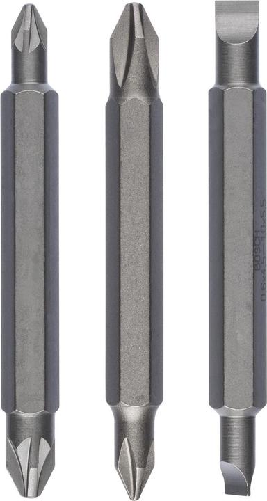 Produktbild Bosch Professional Zubehör Doppelklingenbit-Set, 3-teilig, PH1, PZ1, S 0,6x4,5, PH2, PZ2, S1,0x5,5, 60 mm (Kreuz Phillips PH)