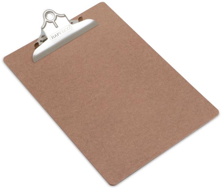 Produktbild Rapesco Klemmbrett, Hartfaser, DIN A4, braun, groáe Klemme (35.50 x 22.80 cm)
