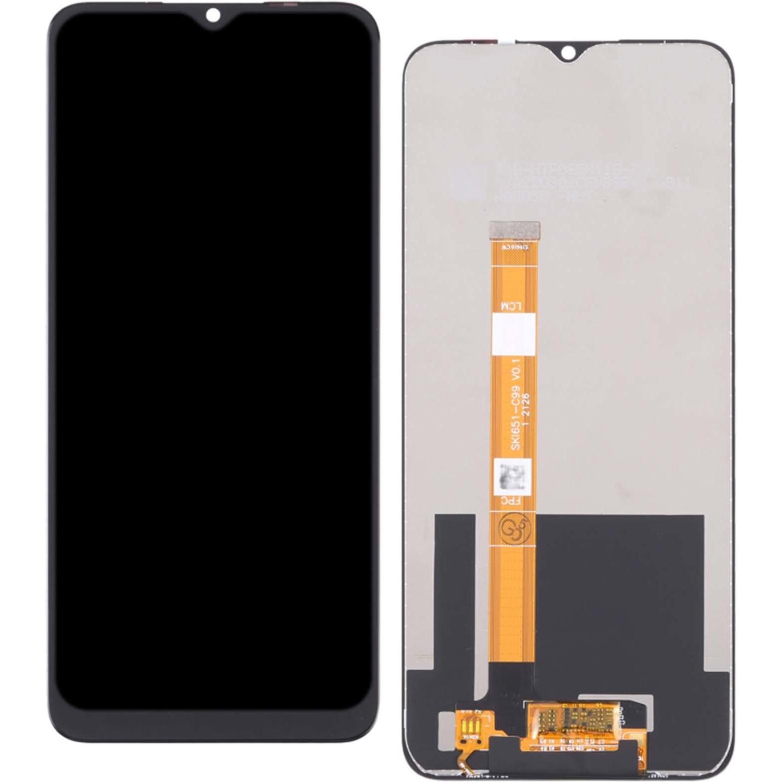 Clappio Ersatzdisplay (Realme C21Y), Mobilgerät Ersatzteile, Schwarz