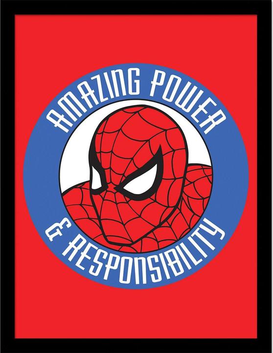 Spiderman Gerahmtes Poster Amazing Power & Responsibility (40 x 30 cm)