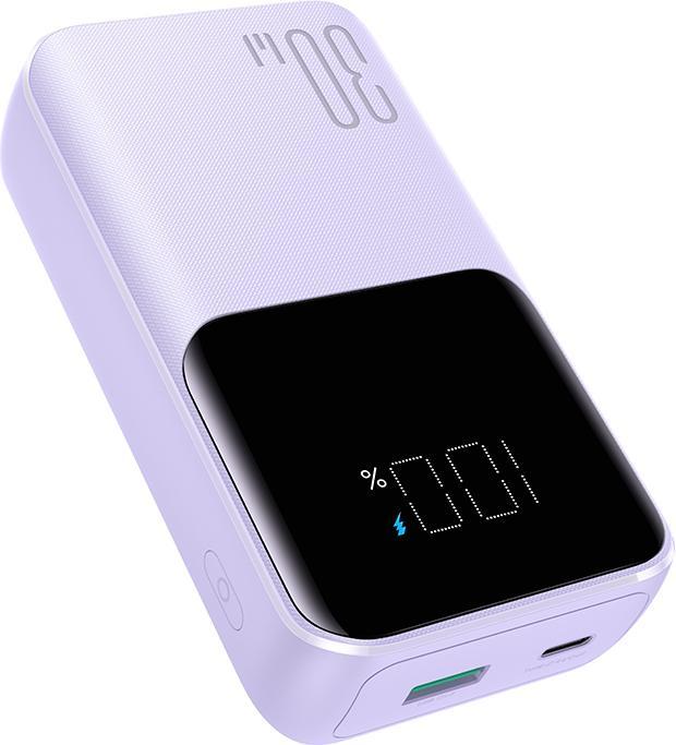 Joyroom 30W 20000mAh mini Power Bank met ingebouwde kabels, Lightning & USB-C - Paars (20000 mAh, 30 W, 77 Wh)