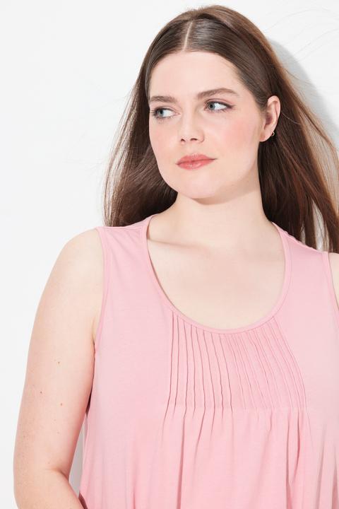 Produktbild Ulla Popken Pyjama-Top, Biesen, Rundhals, ärmellos (46, 48)