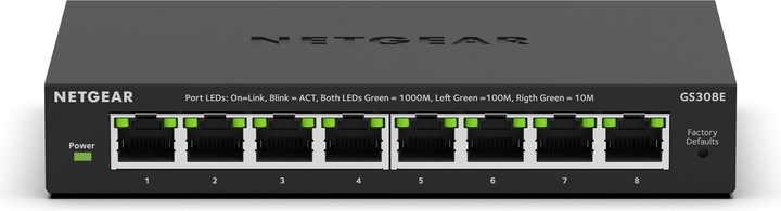 Actual product image Netgear GS308E SOHO Plus (8 Ports)