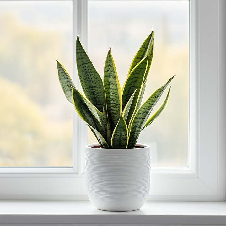 Produktbild Plant in a Box Sansevieria trifasciata 'Futura Superba' - 3er Set Bogenhanf (35 cm)