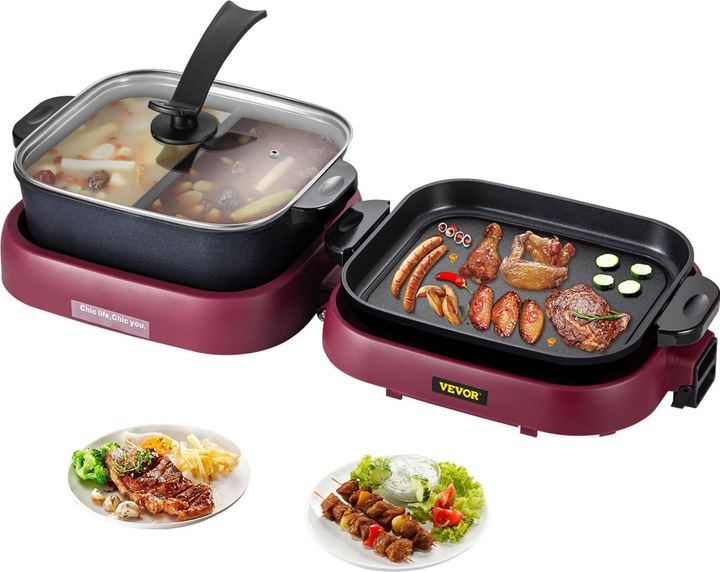 Vevor 2 in 1 Elektro-Hot-Pot-Grill