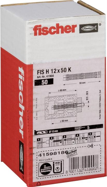 Productafbeelding Fischer Ankerhuls FIS H 12x50 K (50 Pcs.)