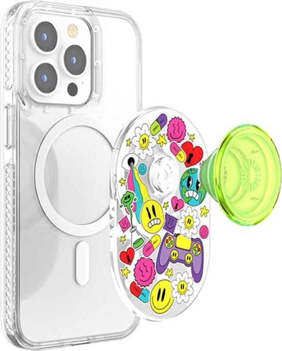 Actual product image PopSockets PopGrip MagSafe Bright Psych