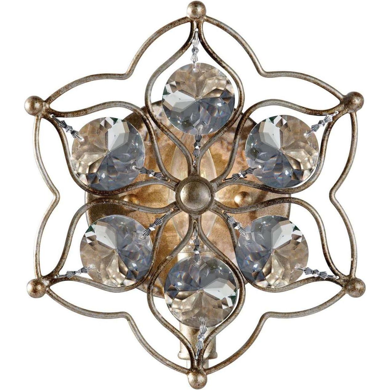 Elstead Lighting, Wandleuchte + Deckenleuchte, Leila Wandleuchte E14 Brüniertes Silber (E14)