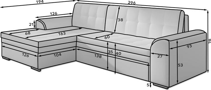 Produktbild ELTAP Sorento (Bettsofa, 4-Sitzer, Ecksofa)