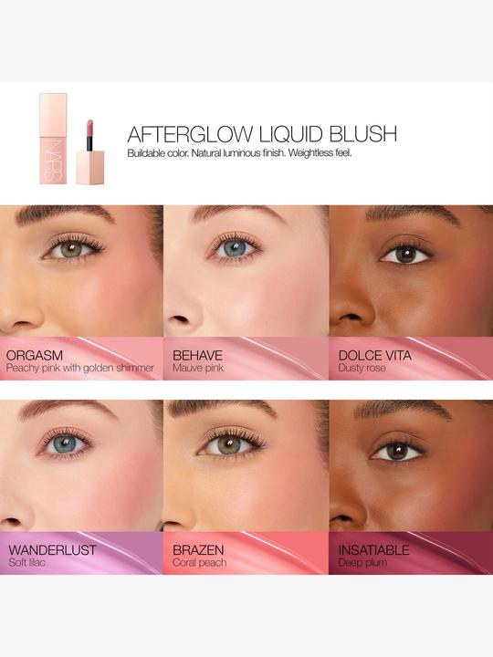 Actual product image NARS Cosmetics Afterglow Liquid Blush Behave (Behave)