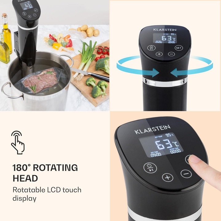 Image du produit Klarstein Quickstick- Cuiseur sous vide, Flex, Noir