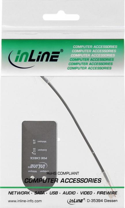 Actual product image InLine Tester for PoE / PoE+ (Cable tester)