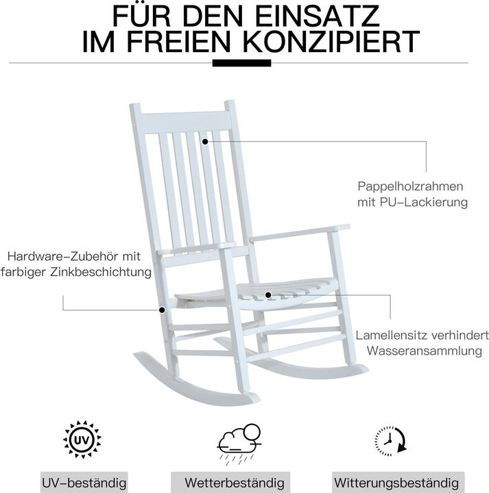 Immagine prodotto Outsunny Sedia a dondolo con bracciolo