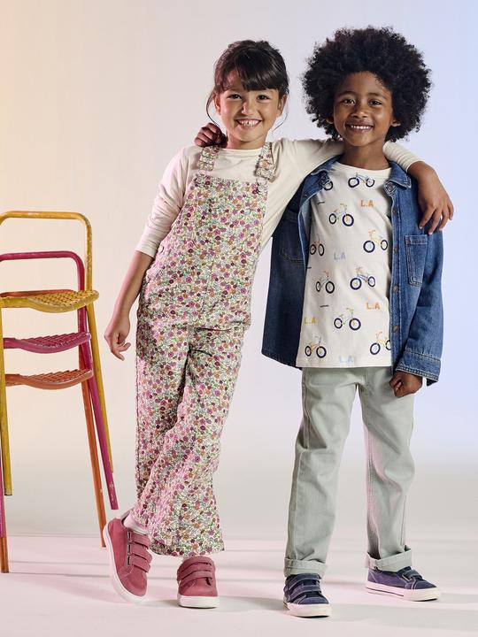 Actual product image Vertbaudet Gemusterte Mädchen Latzhose mit weitem Bein