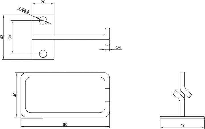 Produktbild Roline Kabelöse, 40x80 mm, Metall