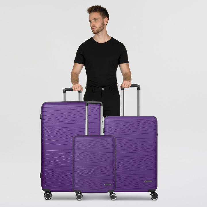 Immagine prodotto Franky Dallas 3.0 4 Rollen Kofferset 3-teilig mit Dehnfalte (188 l)