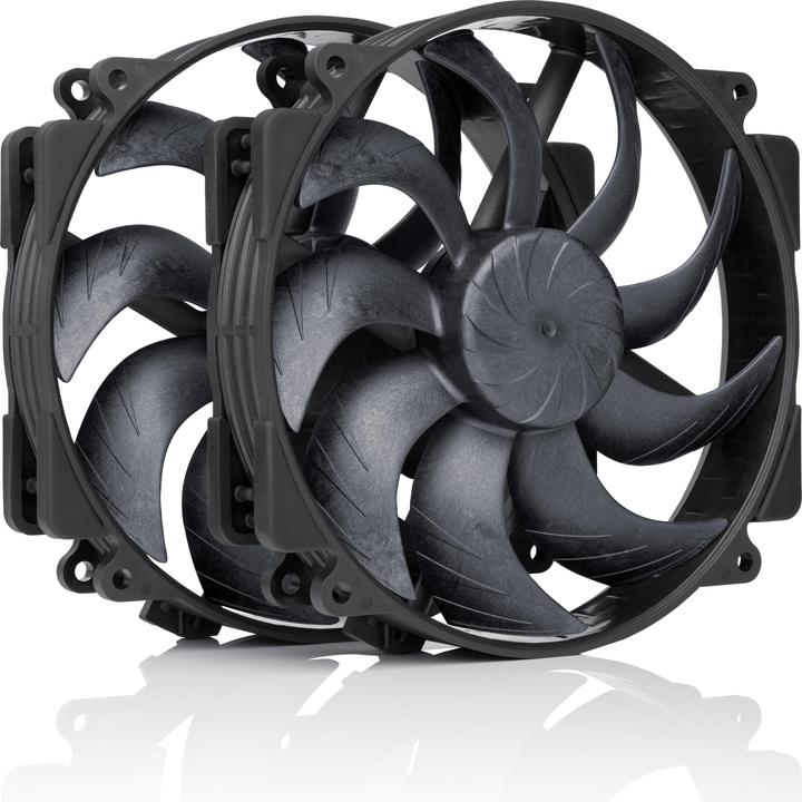 Produktbild Noctua NF-A14x25r G2 PWM Sx2-PP chromax.black Gehuselfter 140 mm (140 mm, 2x)