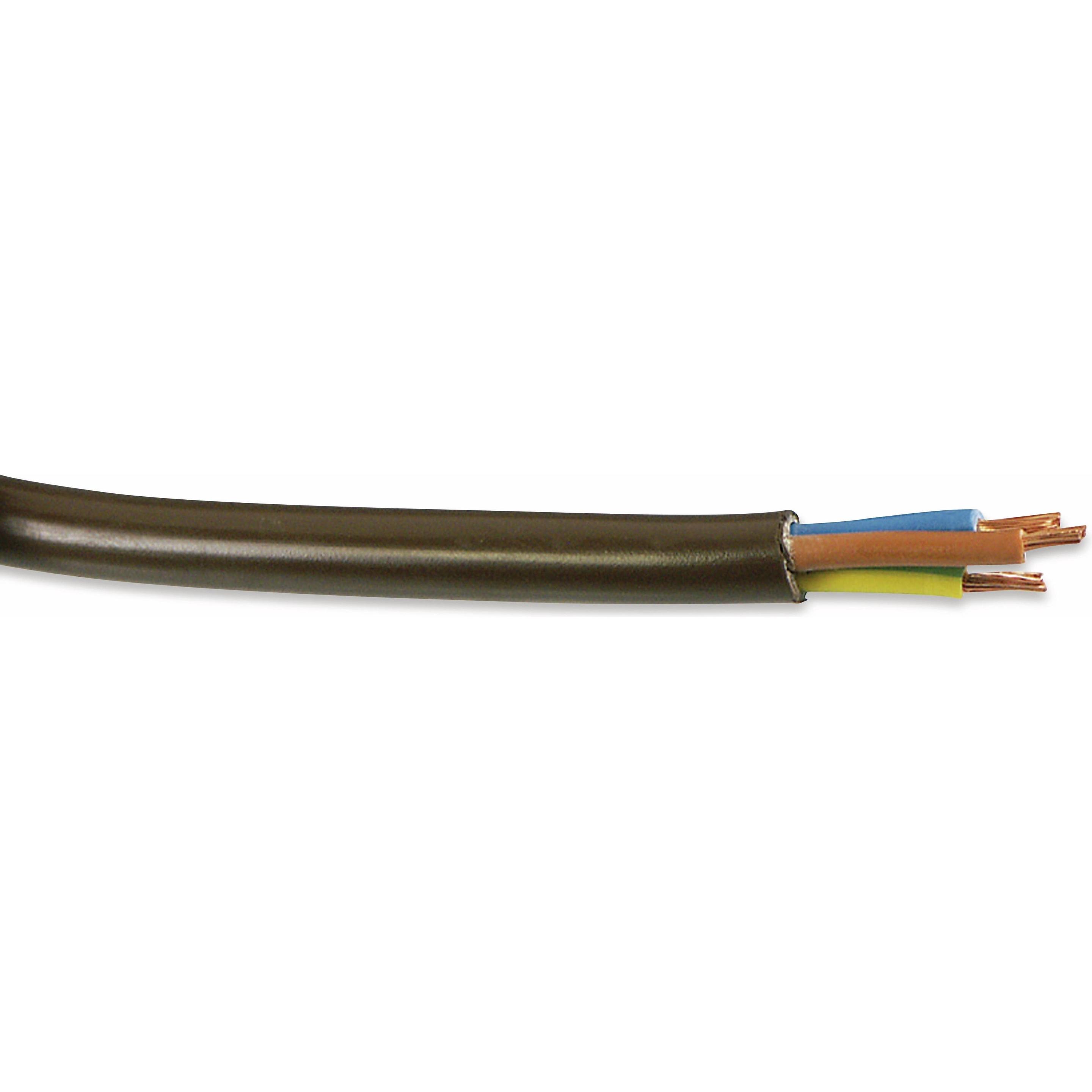 Eneroid, Kabelleitung, PVC-Schlauchleitung H03VV-F, 3G0,75, 25 m, braun (25 m)