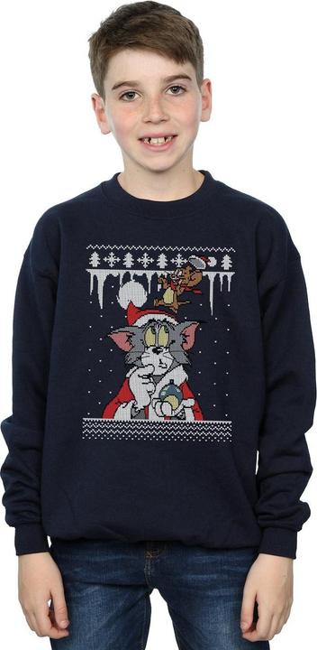 Actual product image Tom & Jerry Boys Christmas Fair Isle Sweatshirt (140, 146)