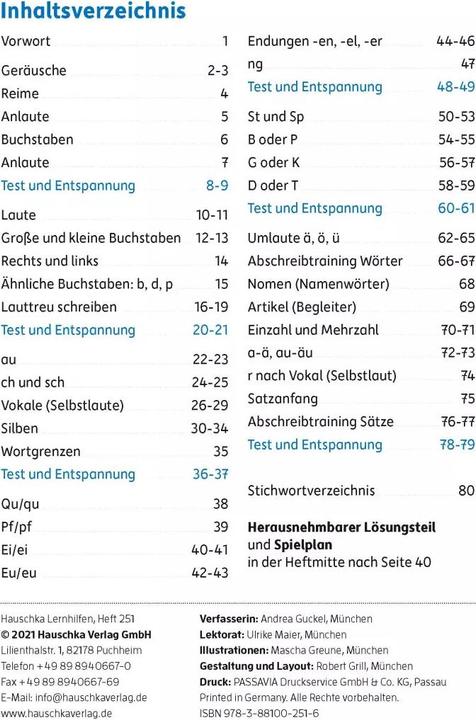 Produktbild Rechtschreiben 1. Klasse (Deutsch, Andrea Guckel, 2021)