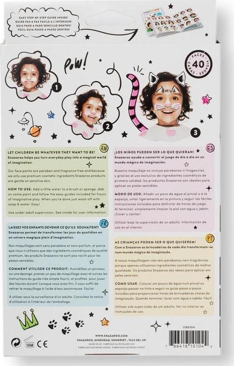 Immagine prodotto Snazaroo Kit di pittura per il viso 10 pezzi e libro delle idee (791001)