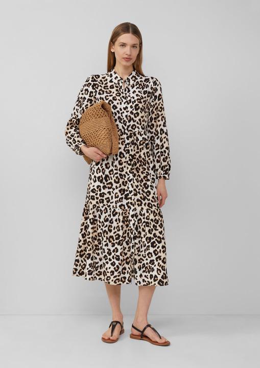 Immagine prodotto S.Oliver Kleid Viskose-Kleid in Midi-Länge mit Leo-Muster (36)