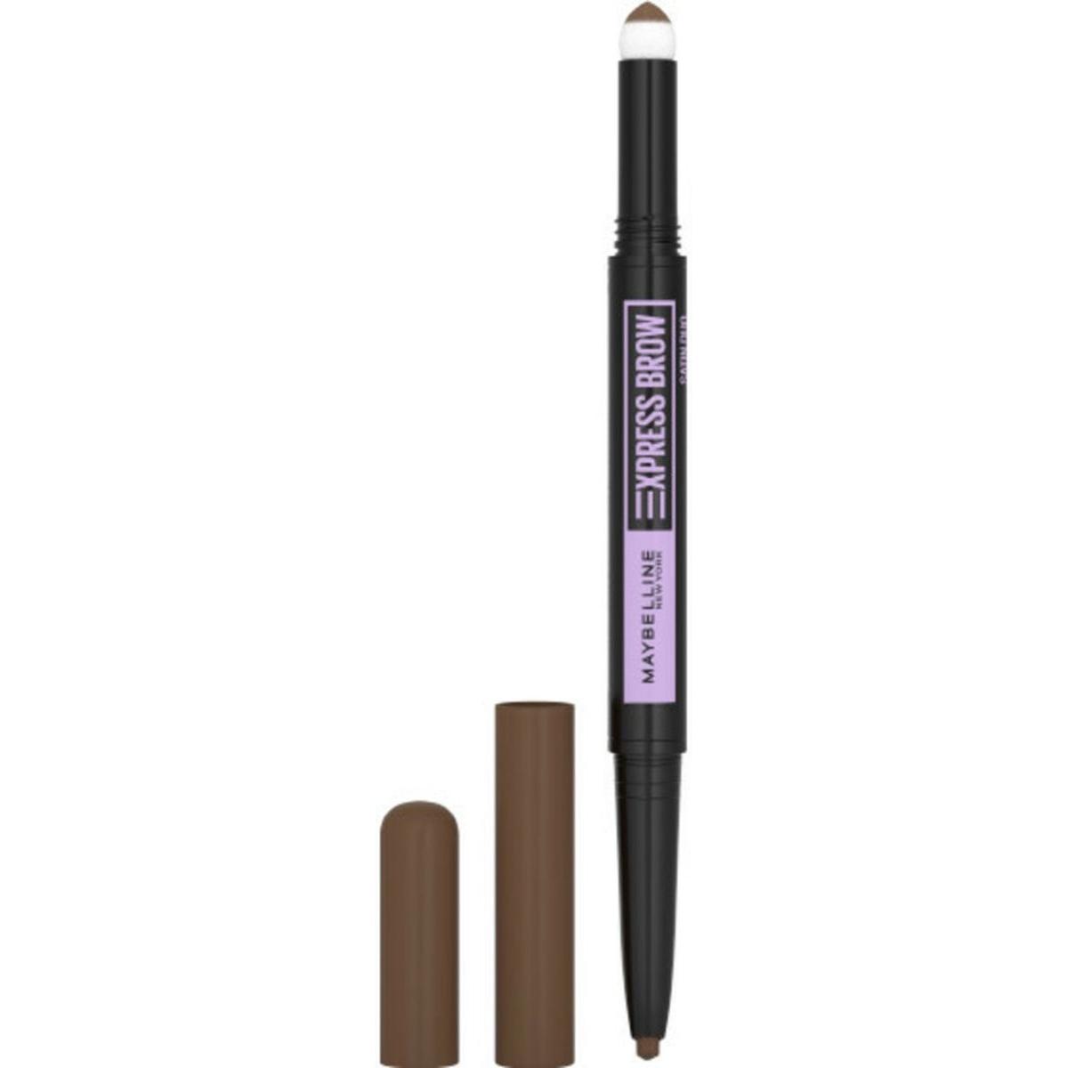 Maybelline New York, Matita per sopracciglia, Maybelline Express Brow Satin Duo Matita per sopracciglia 025 Brunette 0.71G (Brunette)