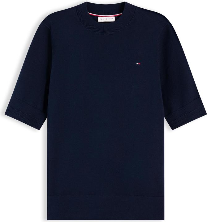 Produktbild Tommy Hilfiger Damen Jersey Feinstrick C-Nacken Kurzarm Pullover (M)